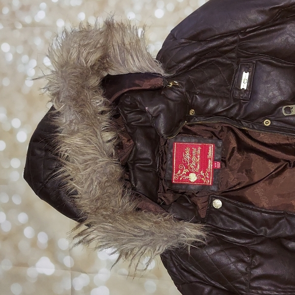 Apple Bottom Brown Leather Jacket - Picture 3 of 8